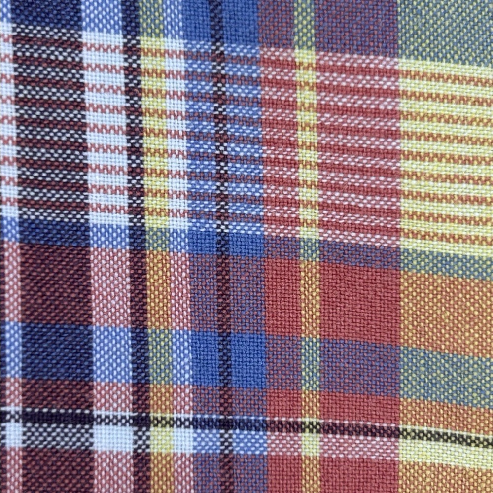 Nat Nast Shorts Mens Size 36 Blue Yellow‎ Red Plaid Cargo Pockets Cotton - Picture 2 of 11